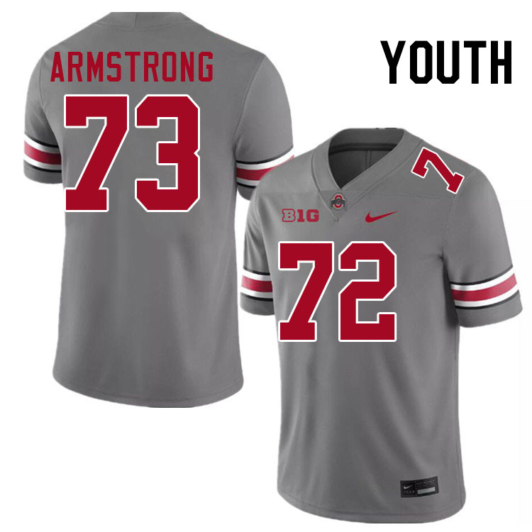 Ohio State Buckeyes Devontae Armstrong Youth #73 Authentic Grey College Football Jersey 2404CILE8